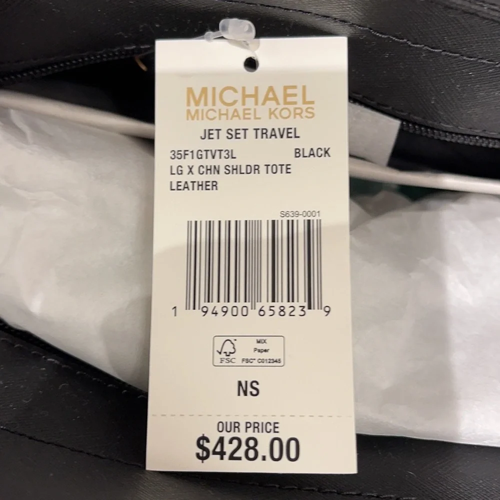 MICHAEL KORS LARGE X CHAIN LOGO SHOULDER BAG